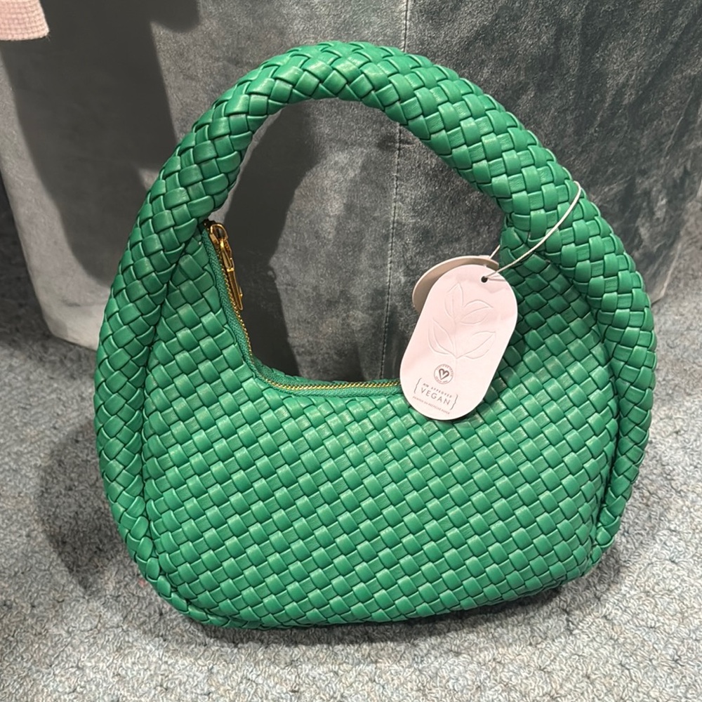 Green Woven Handbag
